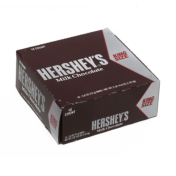 Hershey`s milk chocolate k/s 18ct